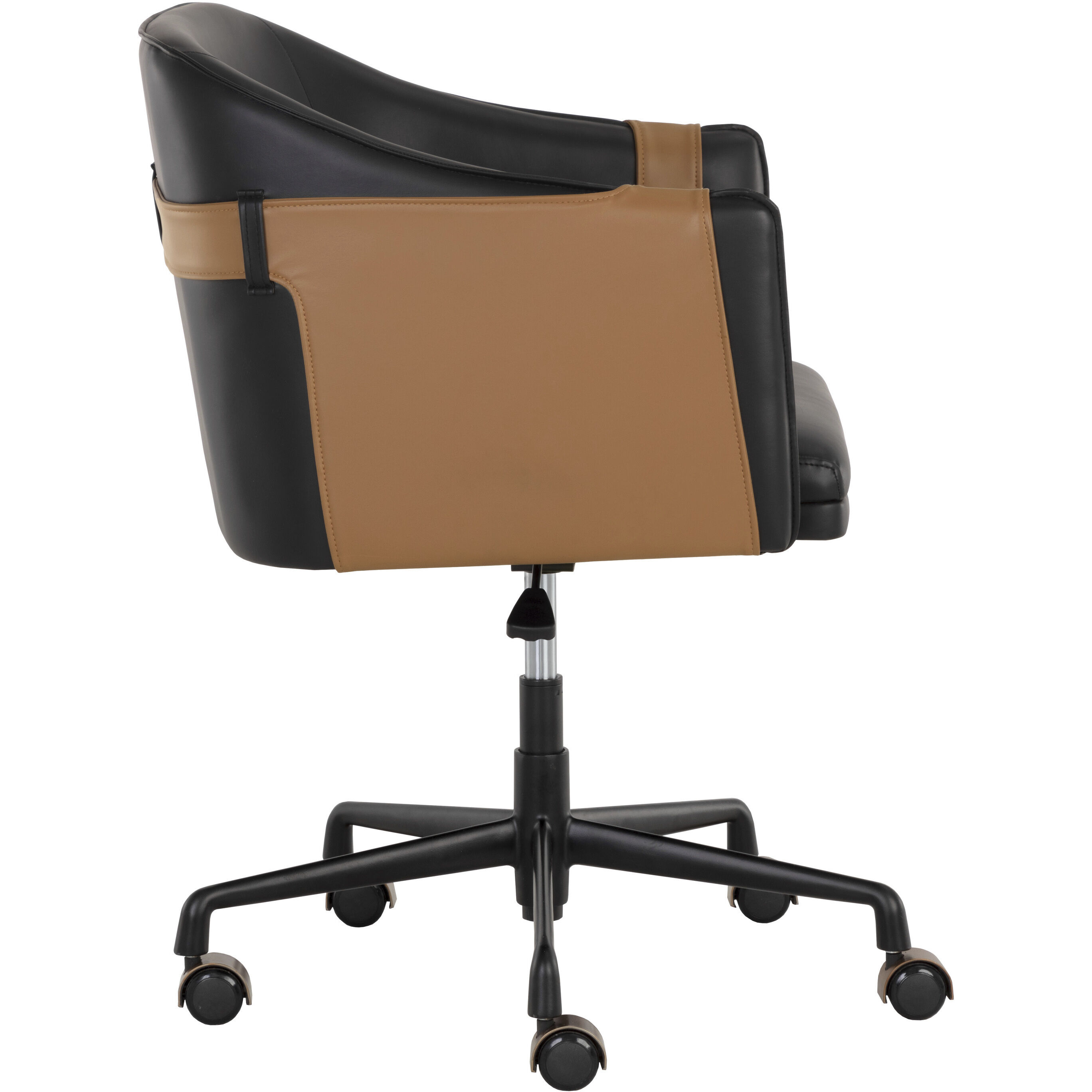Carter Napa Black / Napa Cognac Office Chair